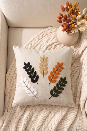 Colorful Olive Branch Patterned Punch Decorative Cushion Cover
