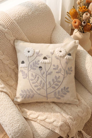 Mixed Floral Patterned Punch Decorative Cushion Cover