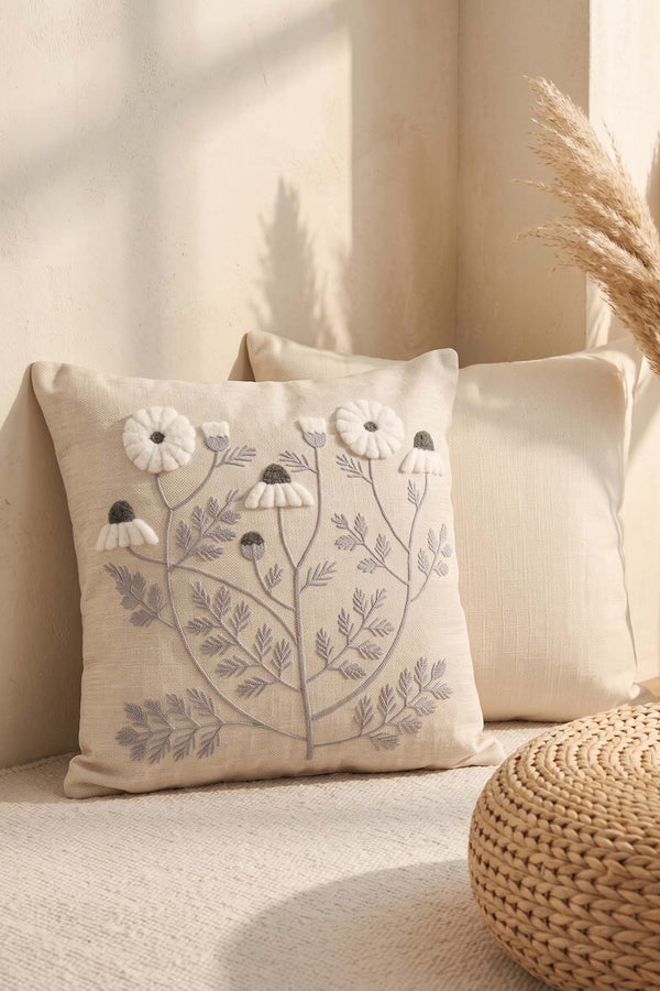 Mixed Floral Patterned Punch Decorative Cushion Cover