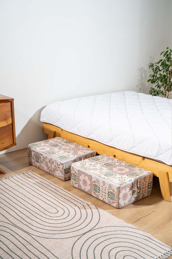 Ethnic Palace Patterned 6-Piece Zip Storage Set for Under Bed and Sofa Bed
