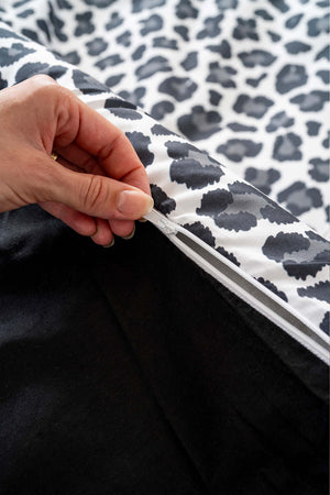 Leopard Black Double Duvet Cover Set