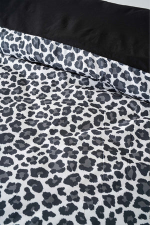 Leopard Black Double Duvet Cover Set