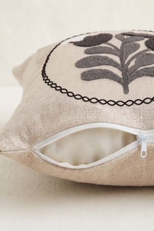 Black Tulip Pattern Decorative Punch Cushion Cover