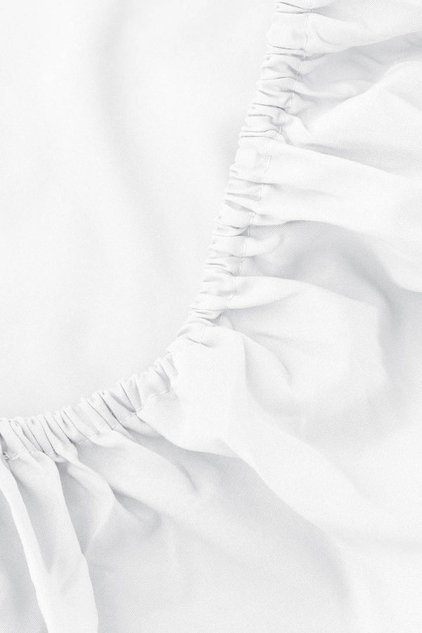 White Cotton Single Fitted Sheet 100x200 cm