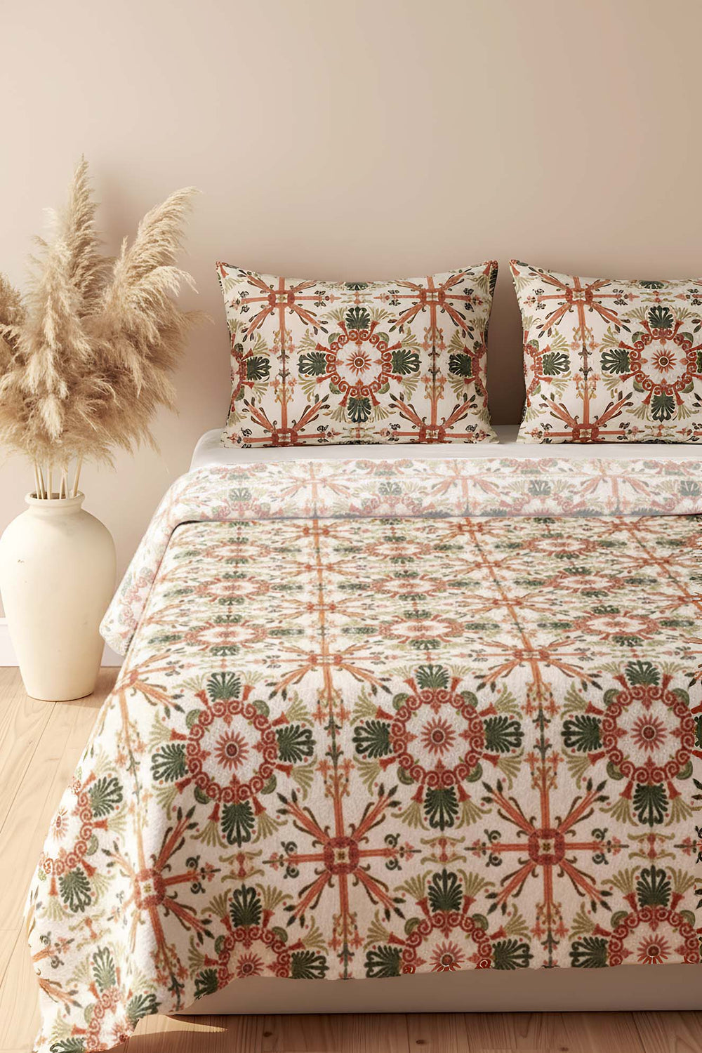 Ethnic Style Palace Double-Sized Plush Blanket