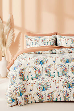 Linda Polycotton Single Duvet Cover Set – Zipper Closure, 2-Piece, 160x215 cm