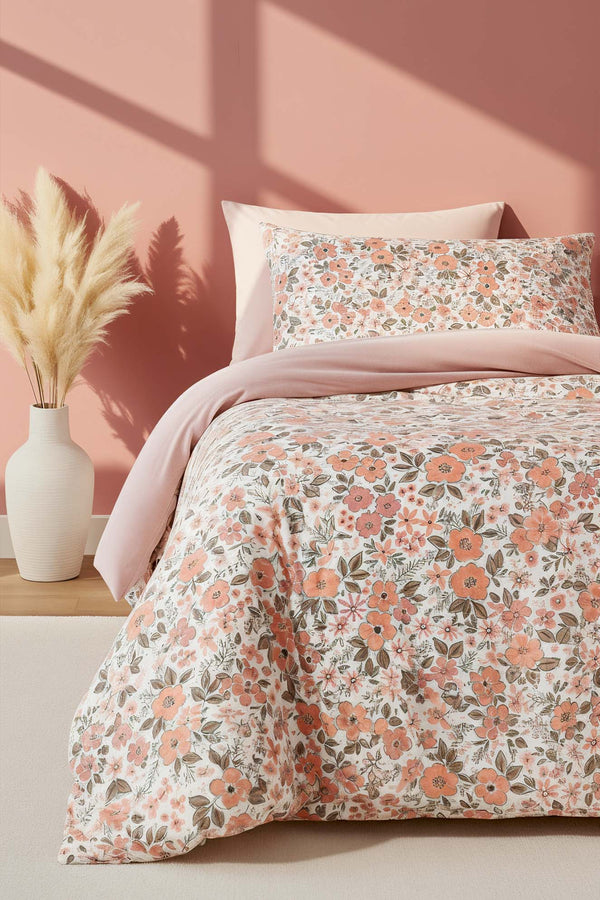 Pink Spring Double Duvet Cover Set Cotton