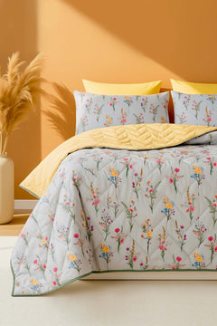 Begonvil Polycotton Quilted Throw/Multi-Purpose Bedspread – Double Size, Breathable, Single Piece, 200x200 cm