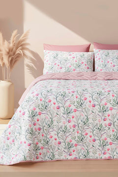 Cherie Polycotton Quilted Throw/Multi-Purpose Bedspread – Double Size, Breathable, Single Piece, 200x200 cm