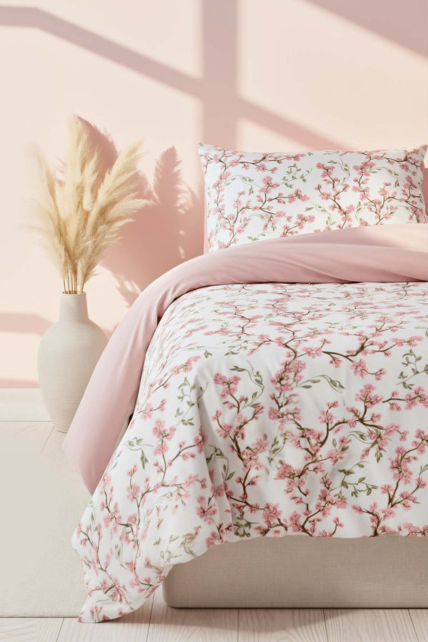 Sakura Double Bed Duvet Cover Set Cotton