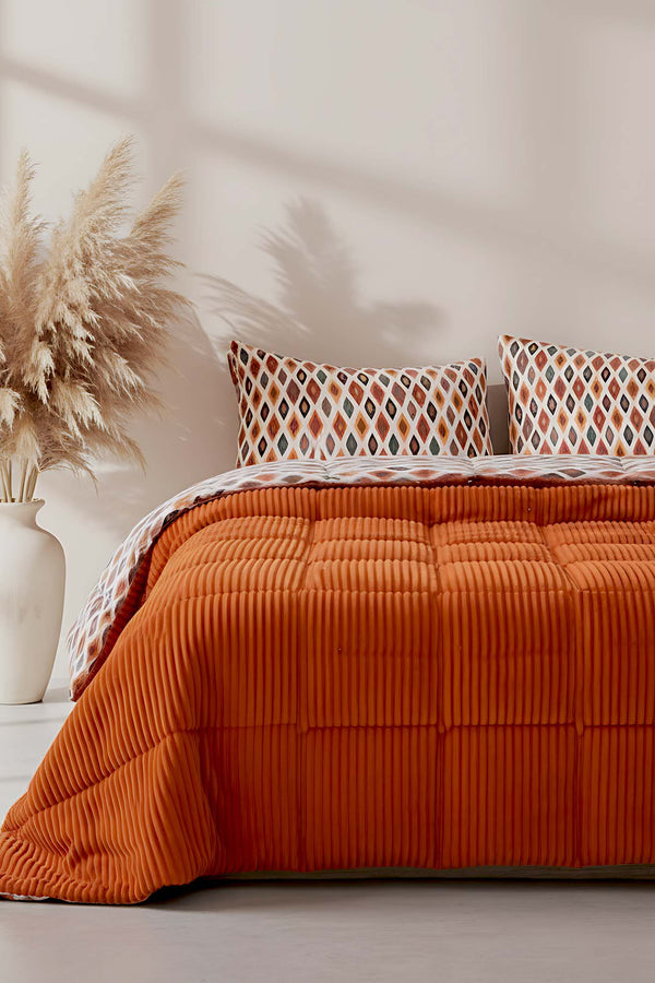 Etnic Terracotta Double Size Tresa Bedding & Dowry Set