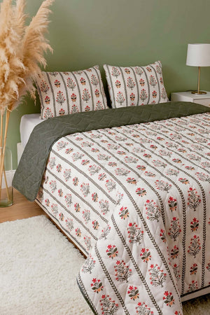 Lora Double Size Cotton Quilted Bedspread & Pike