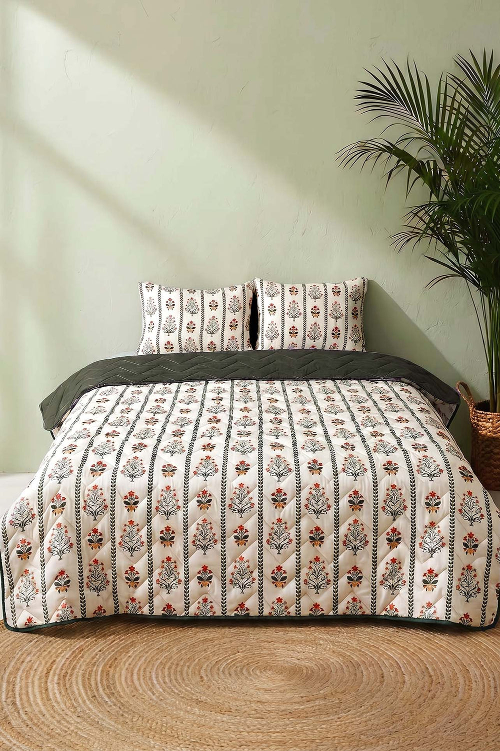 Lora Double Size Cotton Quilted Bedspread & Pike