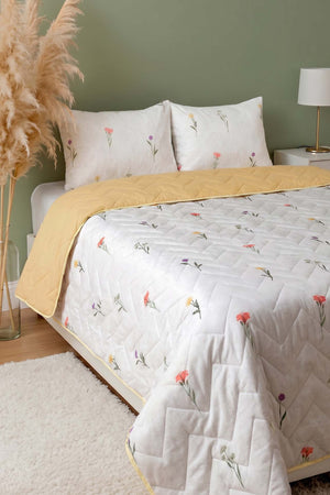 Bella Double Size Cotton Quilted Bedspread & Pike