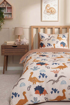Dinosaurs Single Size Cotton Kids' Duvet Cover Set