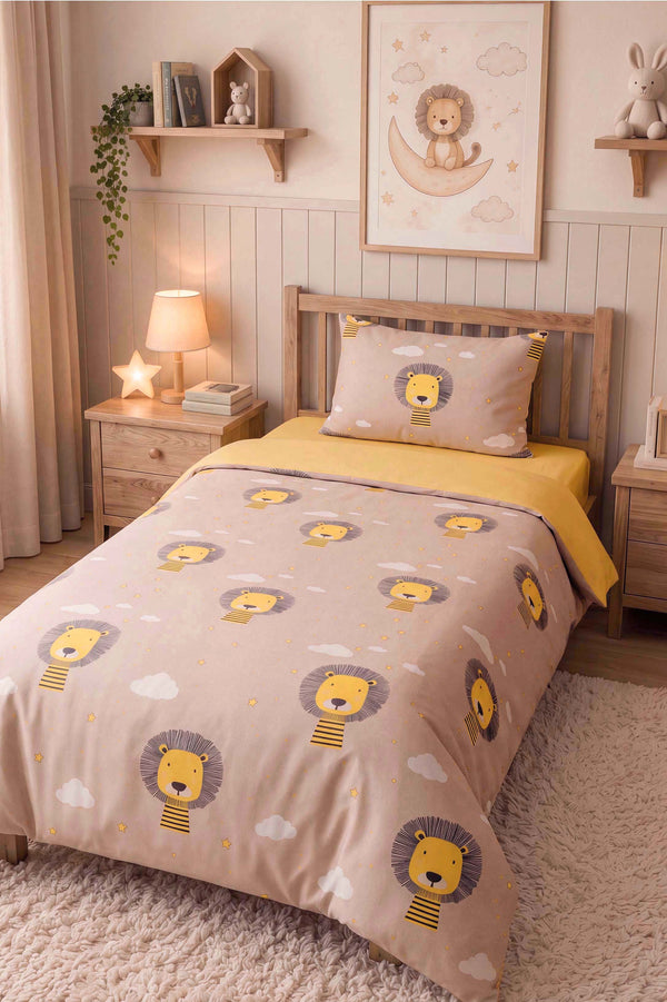Cloud Lion Single Cotton Duvet Cover Set