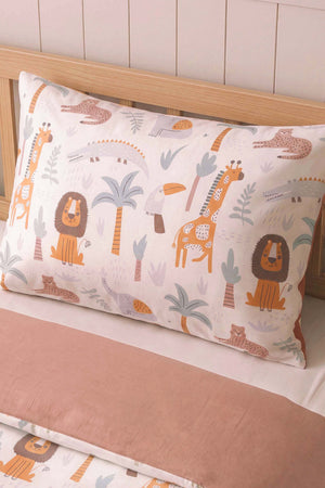 Zoo Single Size Cotton Children's Duvet Cover Set