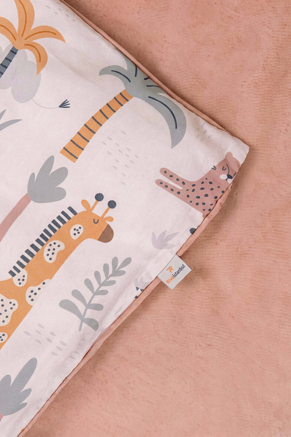 Rainbow & Animals Single Cotton Kids Duvet Cover Set
