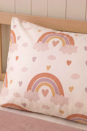 Bohemian Pastel Rainbow Single Cotton Duvet Cover Set