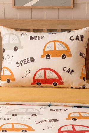 Cute Cars Single Cotton Kids' Duvet Cover Set