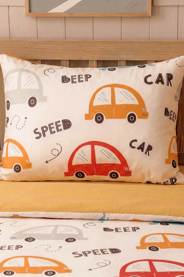 Cute Cars Single Cotton Kids' Duvet Cover Set