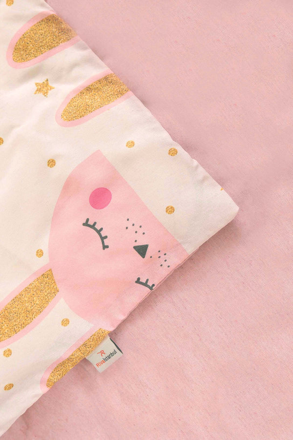 Gold Rabbit Single Cotton Duvet Cover Set