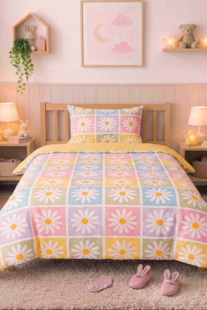 Candy Bloom Single Cotton Duvet Cover Set