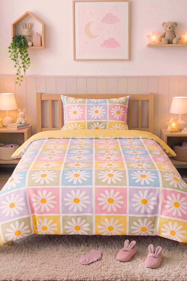 Candy Bloom Single Cotton Duvet Cover Set