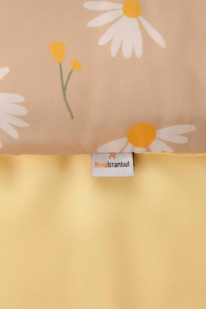 Beige Daisy Double Size Duvet Cover Set – Cotton