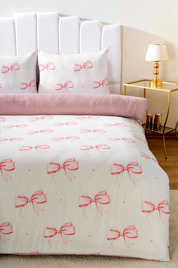Ribbon Pattern Single Duvet Cover Set – Cotton
