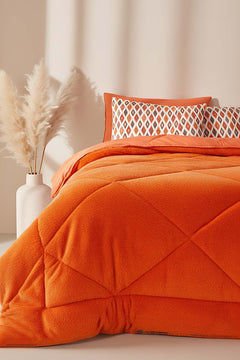 Terracotta Loura Double-Sided Deluxe Wellsoft Quilt for Double Bed 195x215 cm