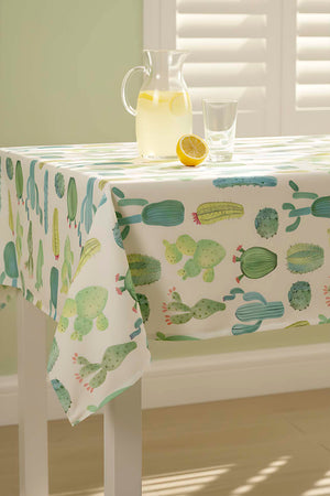 Cactus Patterned Tablecloth, Table Napkin, Picnic Cloth
