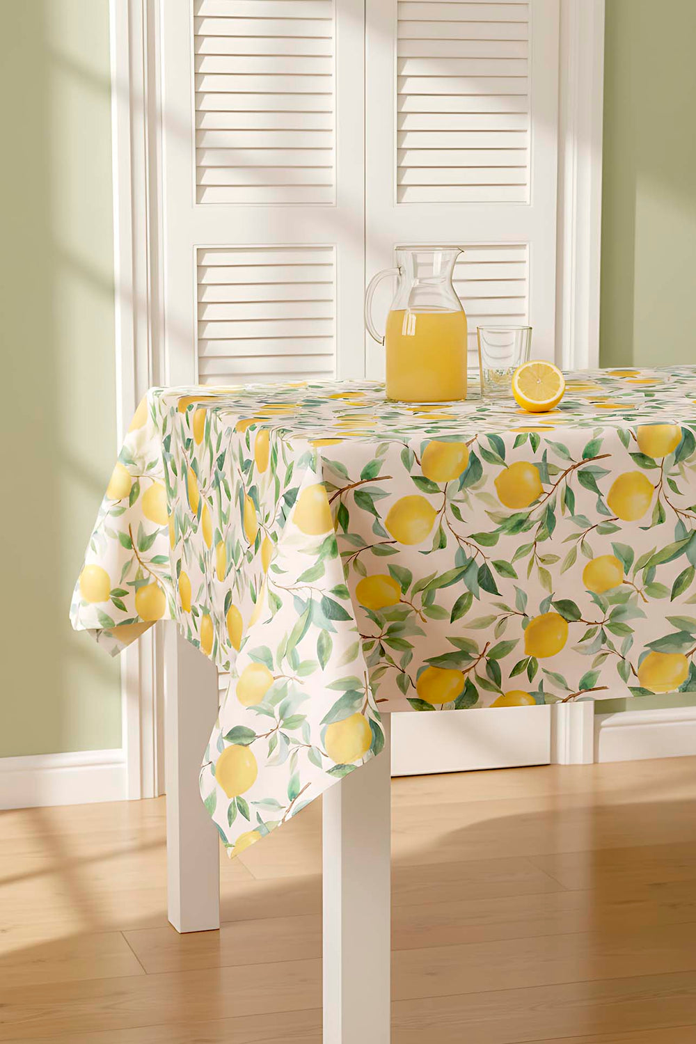 Cream Tablecloth – Casual & Wipeable Polyester, Picnic/Kitchen Use, 140x200 cm