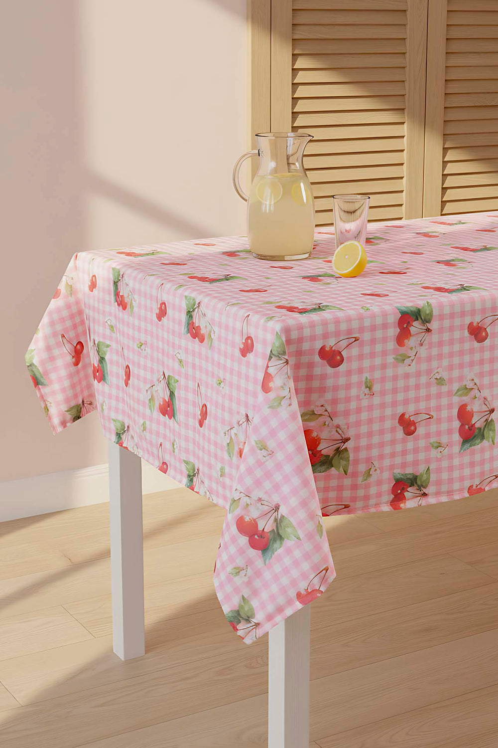 Blue Checkered Patterned Tablecloth – Casual & Wipeable Polyester, Picnic/Kitchen Use, 140x200 cm