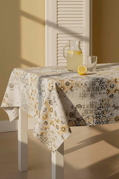 Vintage Ethnic Patterned Tablecloth – Casual & Wipeable Polyester, Picnic/Kitchen Use, 140x200 cm