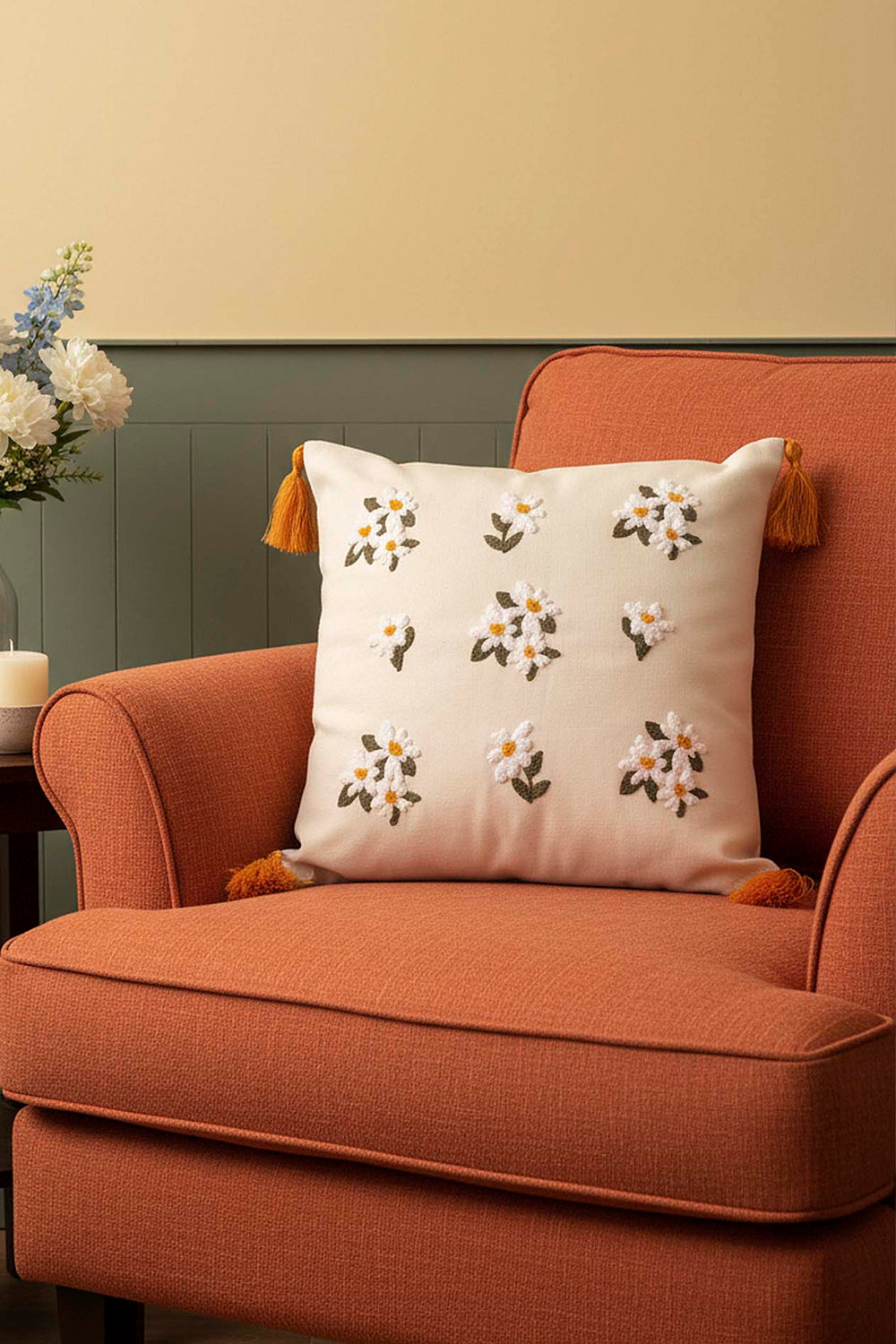 Wild Daisies Punch Decorative Cushion Cover