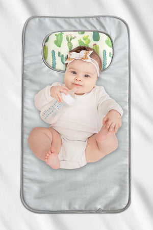 Cactus Baby Changing Pad - Foldable Travel Diaper Mat - Waterproof & Machine Washable Soft Padded Newborn Changing Station