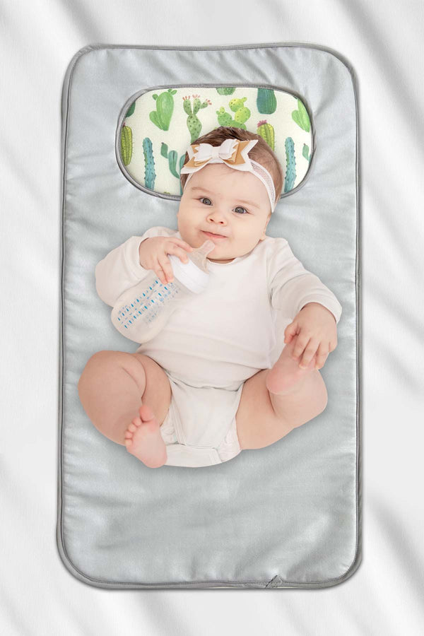 Cactus Baby Changing Pad - Foldable Travel Diaper Mat - Waterproof & Machine Washable Soft Padded Newborn Changing Station