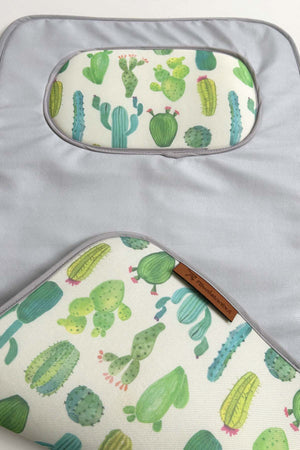Cactus Baby Changing Pad - Foldable Travel Diaper Mat - Waterproof & Machine Washable Soft Padded Newborn Changing Station