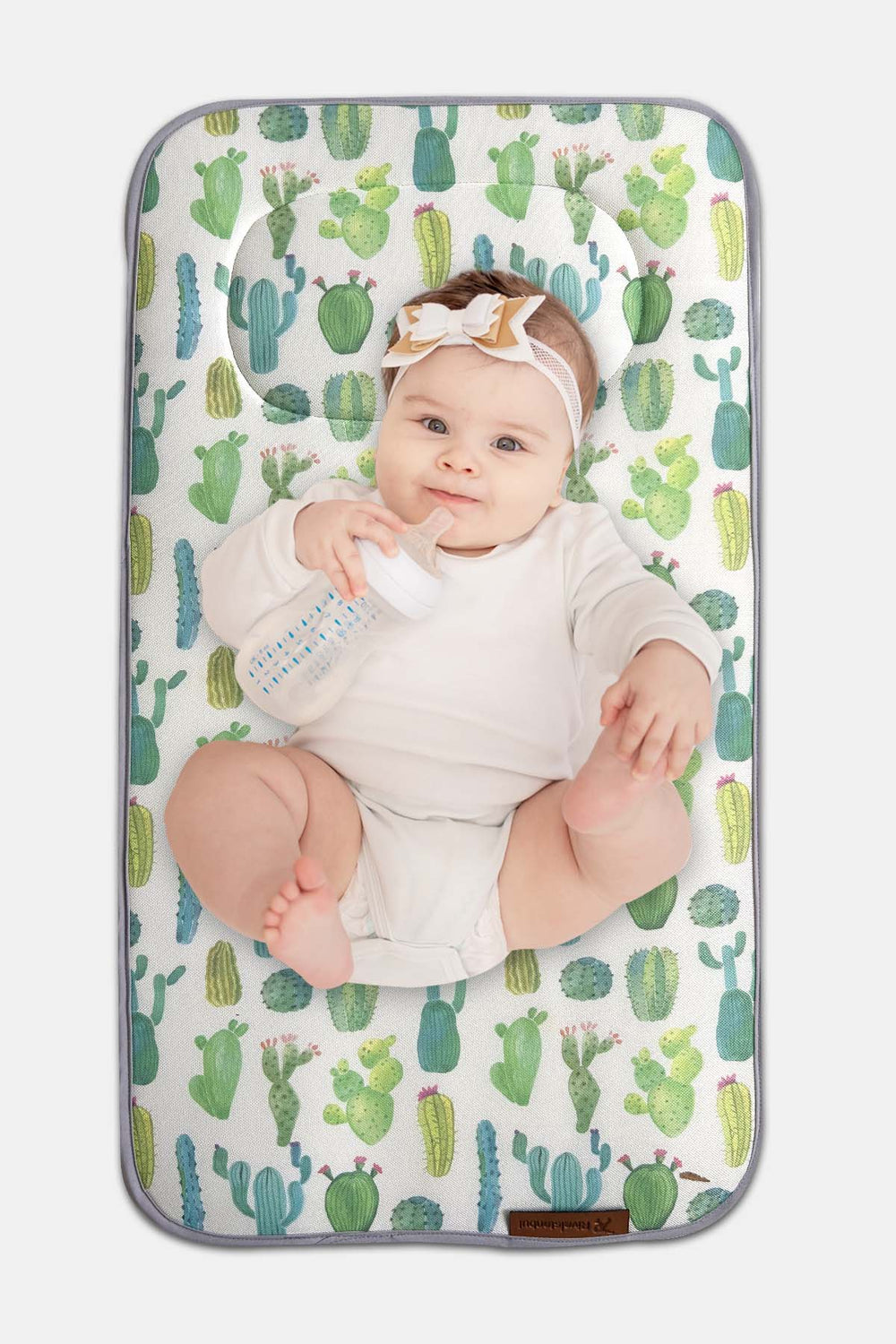 Cactus Baby Changing Pad - Foldable Travel Diaper Mat - Waterproof & Machine Washable Soft Padded Newborn Changing Station