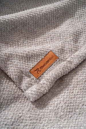 Aya Plush Gray Double Jacquard Deluxe Bedding Set - 3 Pieces Bedspread Set