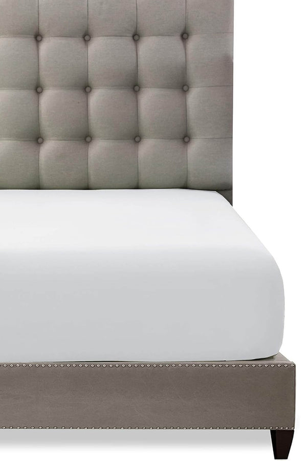 White Cotton Single Fitted Sheet 100x200 cm