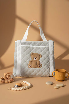 Teddy Bear Multi-Purpose Mom & Baby Care Bag with Changing Mat – Practical Diaper Bag Set