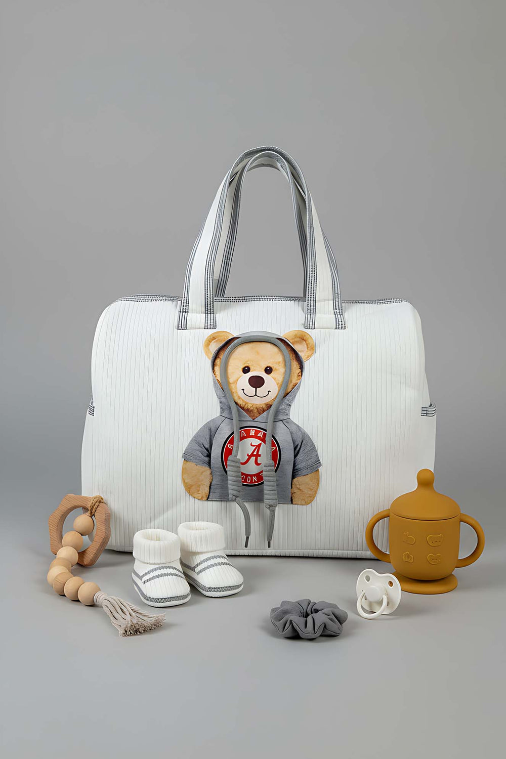 Hooded Teddy Bear Mom & Baby Care Bag – Cute & Practical Diaper Bag