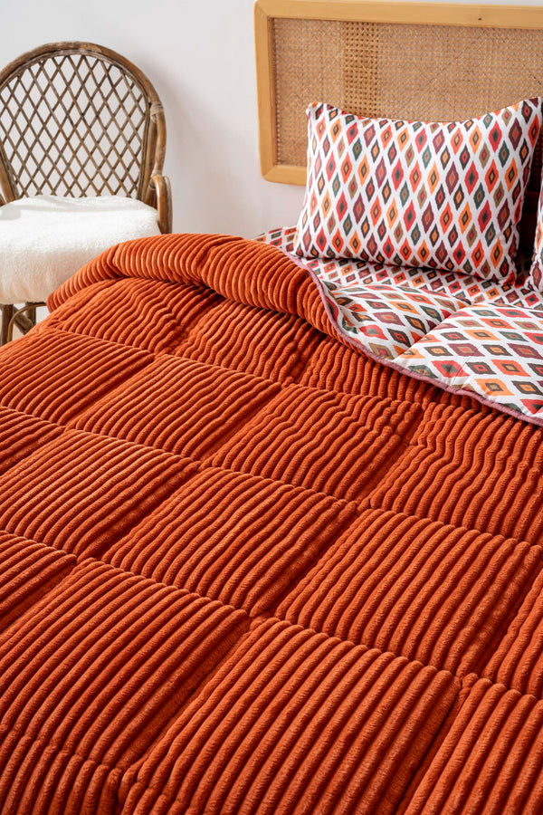 Etnic Terracotta Double Size Tresa Bedding & Dowry Set