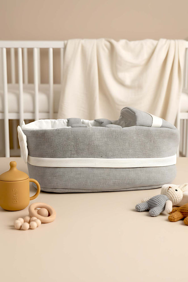 Bow Ribbon Gray Baby Carrier Bag – Stylish & Comfortable