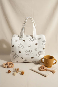 Mini Teddy Bear Bow Mom & Baby Care Bag – Cute & Practical Diaper Bag
