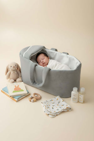 Gray Baby Carrier Bag – Soft, Practical & Comfortable
