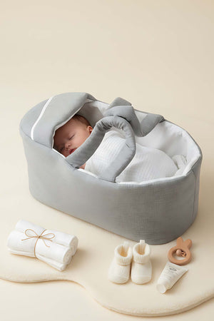 Gray Baby Carrier Bag – Soft, Practical & Comfortable