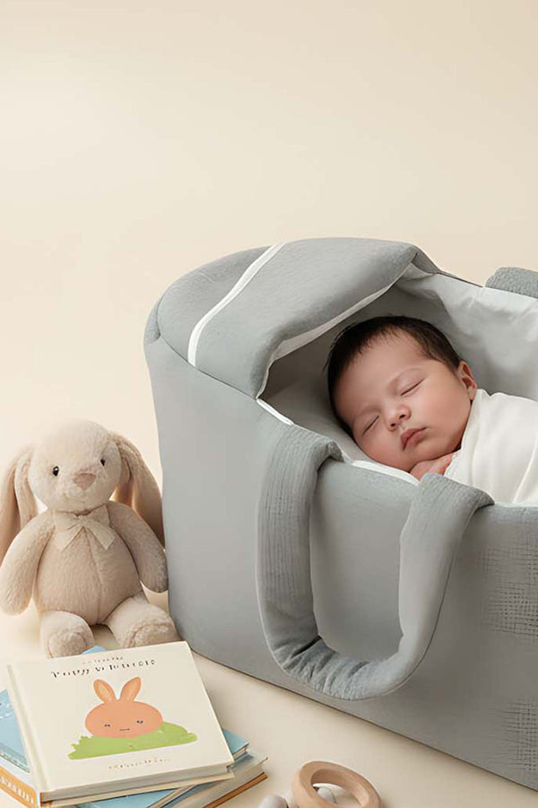 Gray Baby Carrier Bag – Soft, Practical & Comfortable